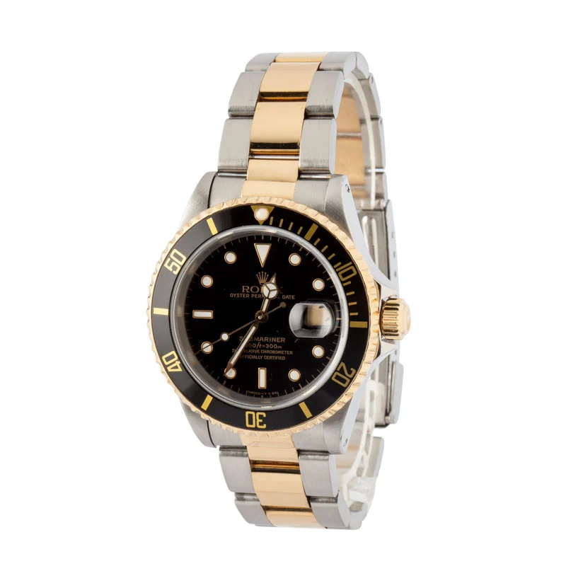 Men's Rolex Submariner Ref 16613 Black Dial