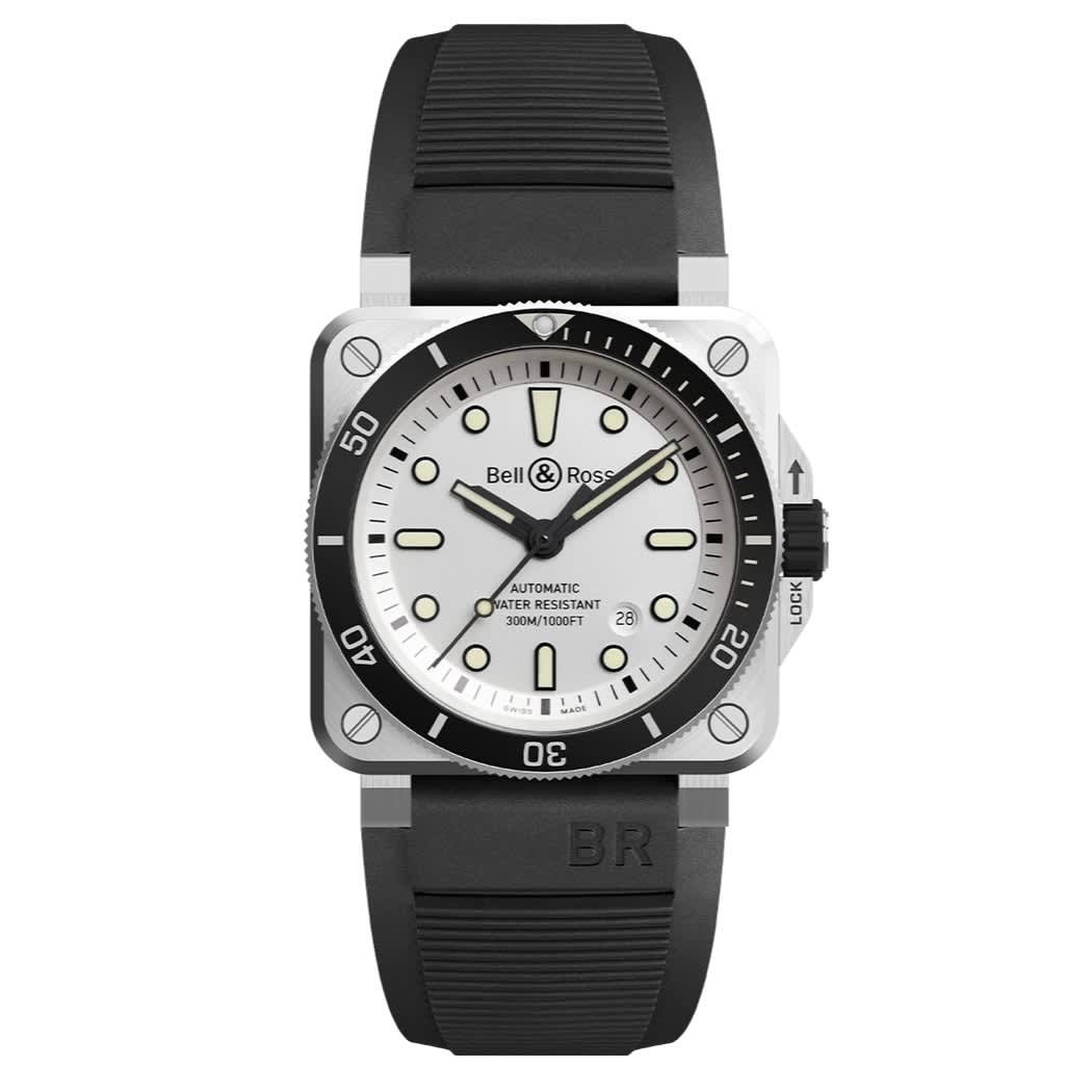 Bell & Ross BR 03-92 Diver White (BR0392-D-WH-ST/SRB) — dive watches at Lume Wrist Watches