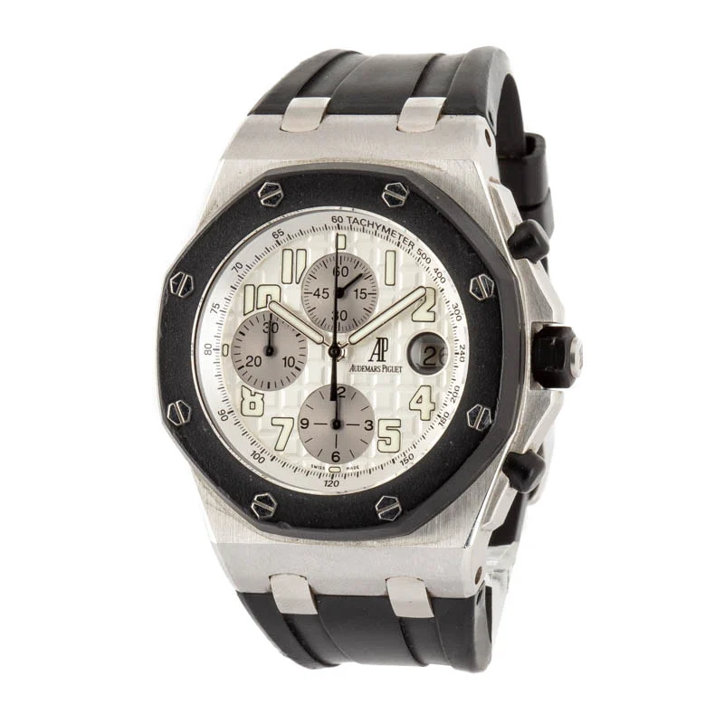 Audemars Piguet Royal Oak Offshore Chronograph Silver Dial — chronograph watches at Lume Wrist Watches
