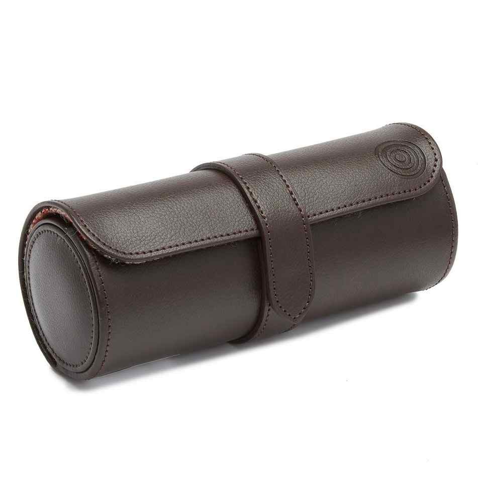 WOLF WM Brown Watch Roll w/ Cigar Case (800685) — affordable luxury watches at Lume Wrist Watches