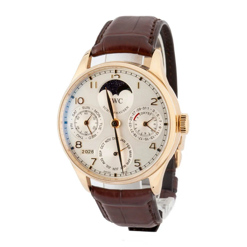 IWC Portugieser Perpetual Calender IW502213 5N Gold — gold watches at Lume Wrist Watches