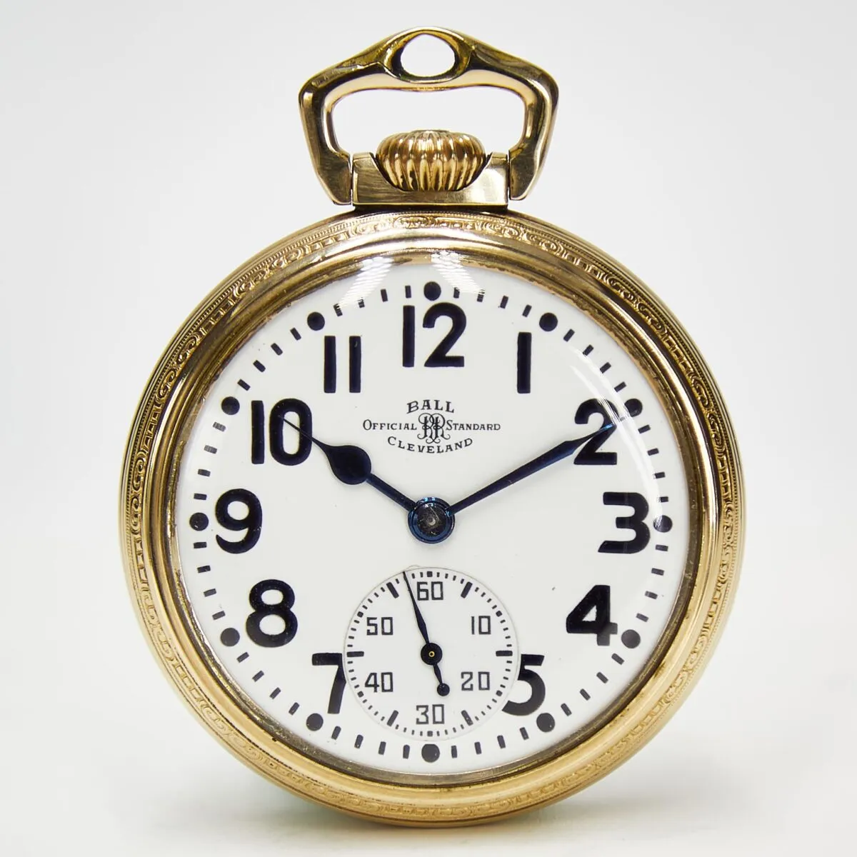Ball-Hamilton 999-B 21 Jewel Pocket Watch C. 1947 — luxury watches under $1,000 at Lume Wrist Watches