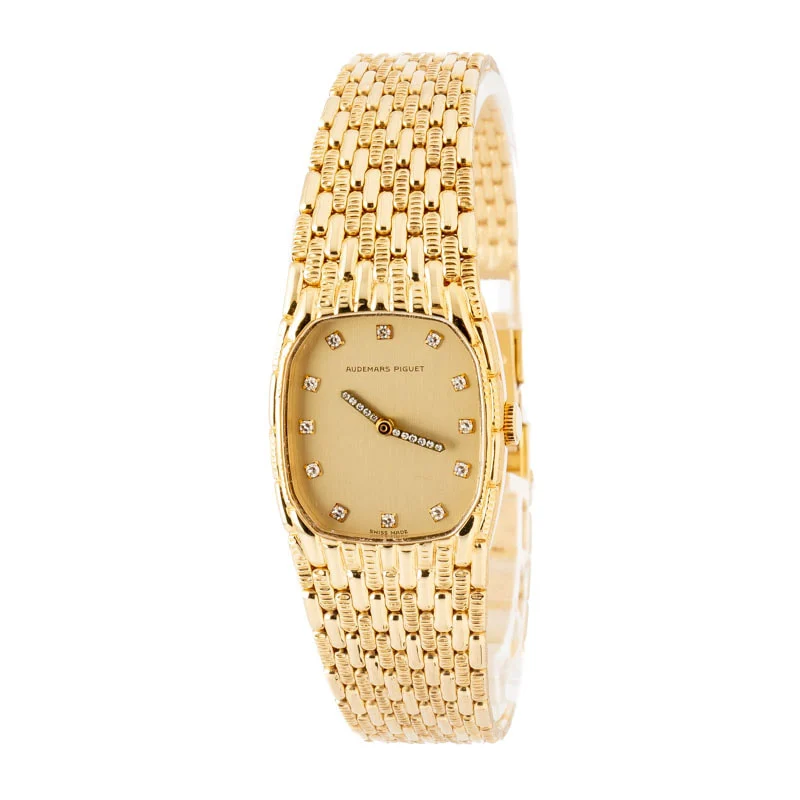 Audemars Piguet Mini Cobra 18k Yellow Gold Diamond Dial — gold watches at Lume Wrist Watches