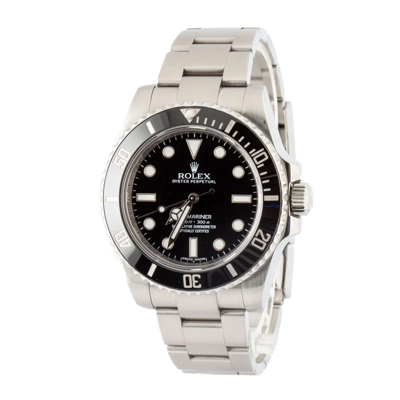 Black Dial Rolex Submariner Ref 114060 Stainless Steel — dive watches at Lume Wrist Watches