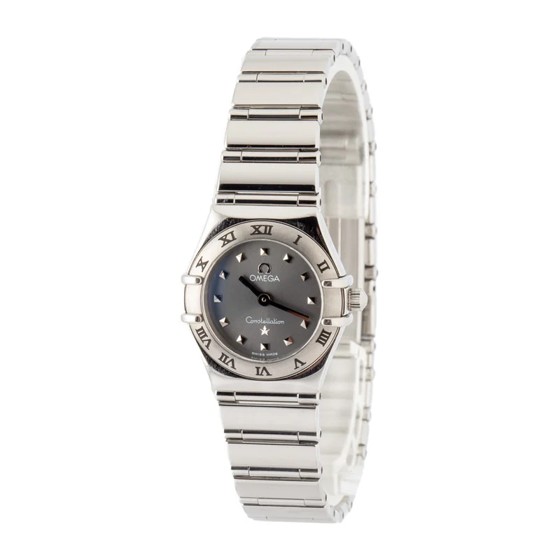 Ladies Mini Omega Constellation Grey Dial — women's luxury watches at Lume Wrist Watches