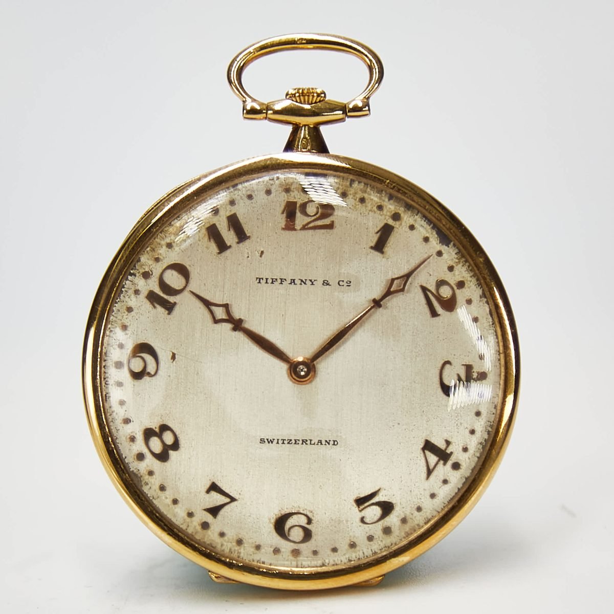 Tiffany Touchon Pocket Watch Platinum & 18k Yellow Gold