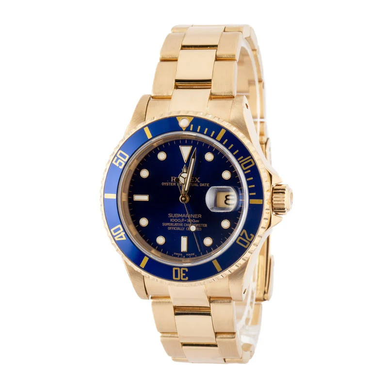 Rolex Submariner ref 16618 Blue Dial