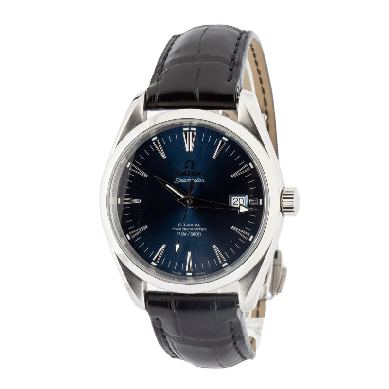 Steel Omega Seamaster Blue Dial
