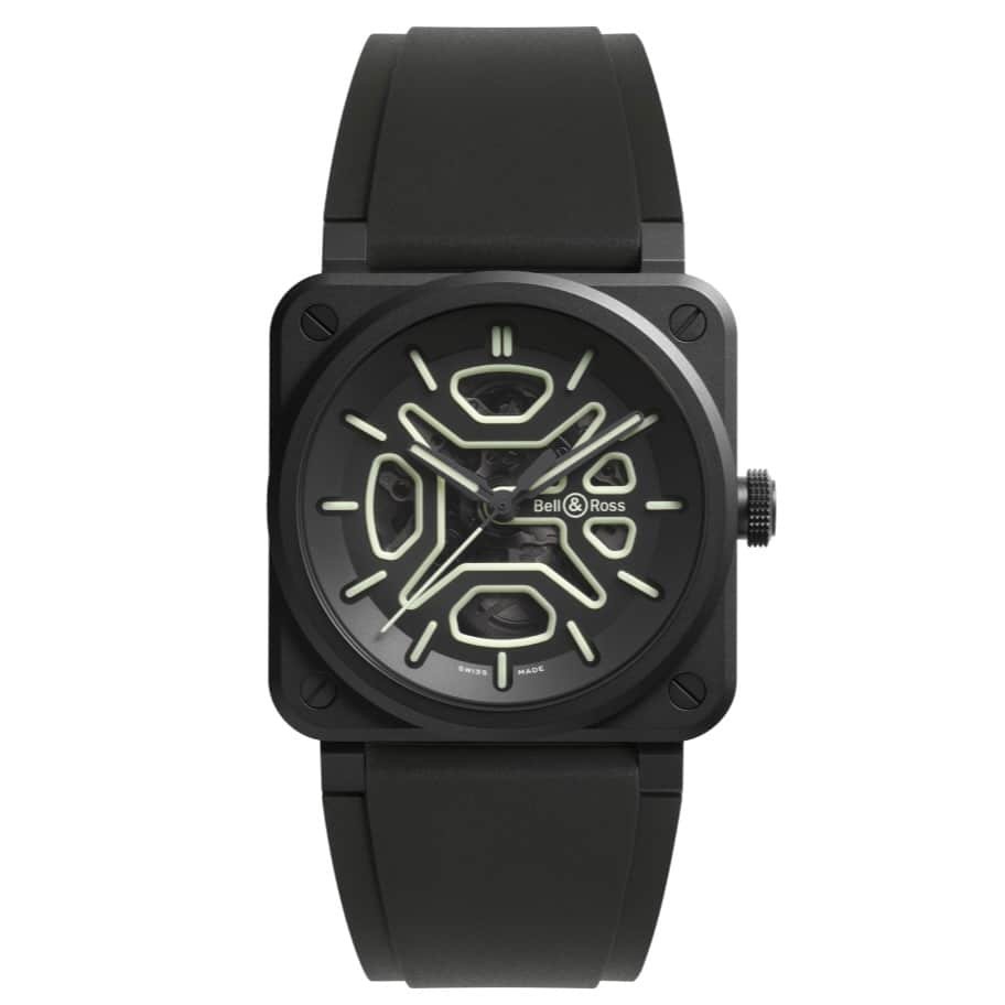 Bell & Ross BR-03 Skeleton Lum Ceramic (BR03A-LM-SKCE/SRB) — skeleton watches at Lume Wrist Watches