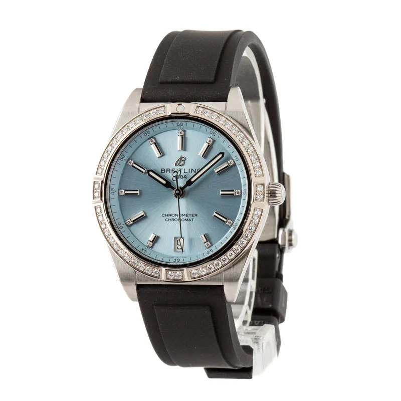 Breitling Chronomat 36 Blue Dial — chronograph watches at Lume Wrist Watches