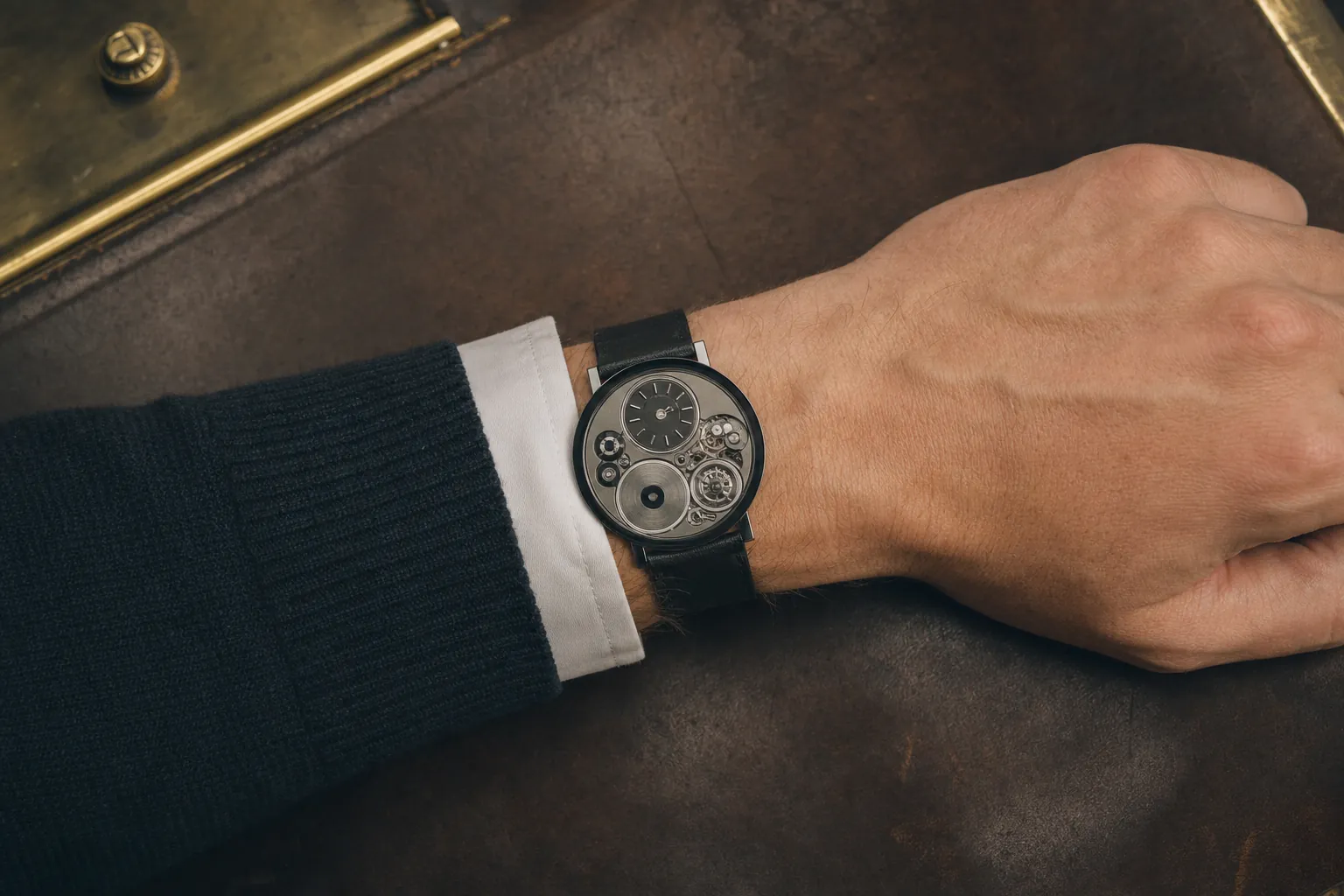 The iconic Piaget Altiplano Ultimate Concept, world's thinnest mechanical watch, elegantly displayed on a wrist.