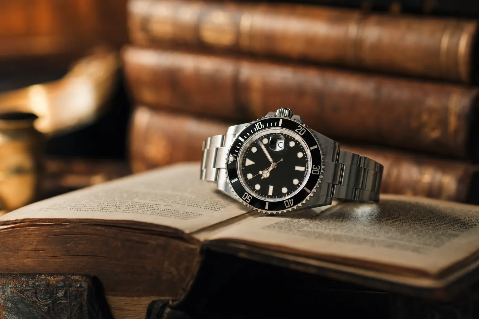 Rolex Submariner Date 126610LN in stainless steel with black bezel and dial, representing classic dive watch luxury.