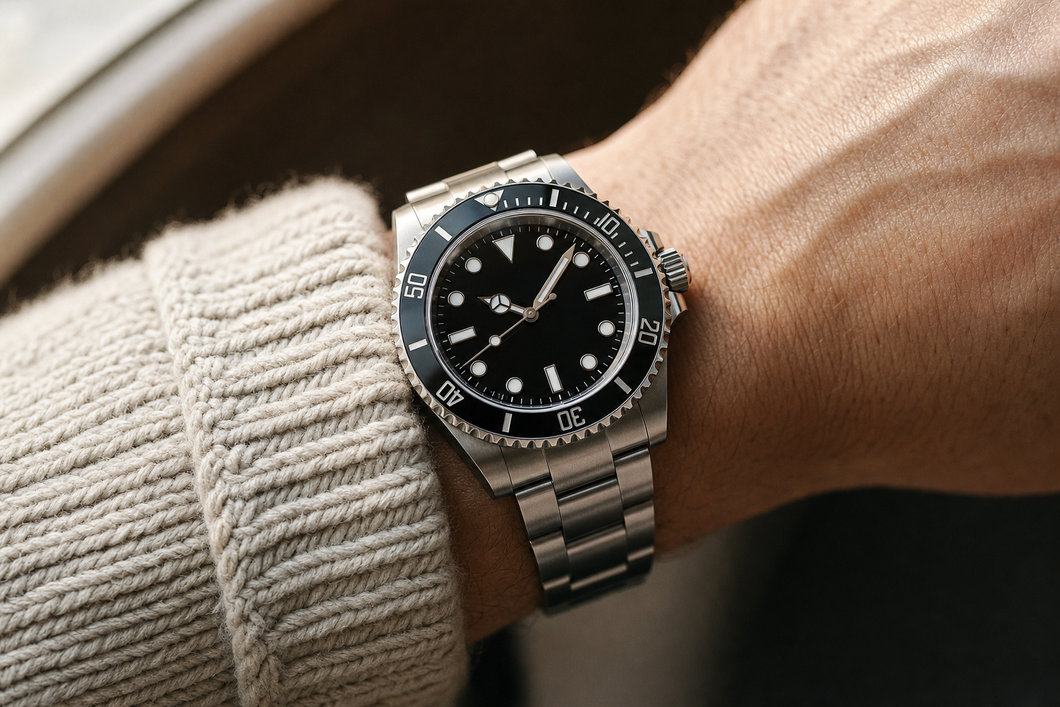 Iconic Rolex Submariner 126610LN luxury dive watch with black ceramic bezel and Oyster bracelet, symbolizing peak horological investment.