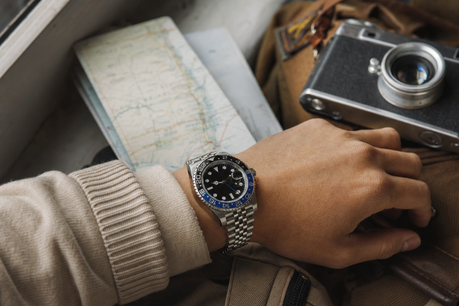 Rolex GMT-Master II Batman 126710BLNR, blue and black ceramic bezel, Jubilee bracelet, modern luxury sport watch