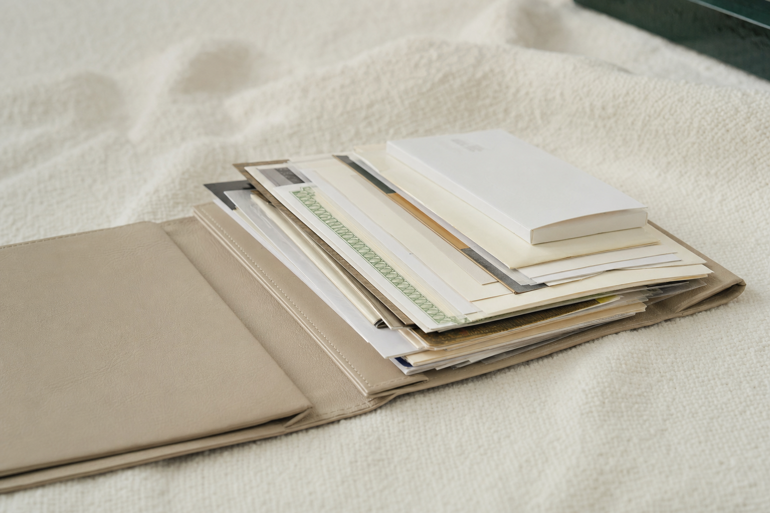 Essential watch provenance documentation: stack of warranty cards, service records, and chronometer certificates.